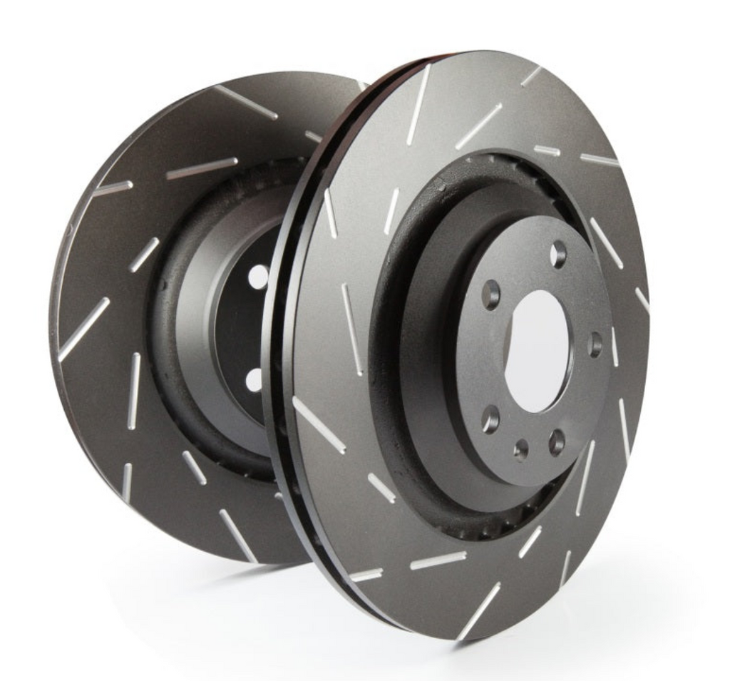 EBC 13+ Audi A6 Quattro 3.0 TD USR Slotted Front Rotors-Brake Rotors - Slotted-EBC-847943068342-