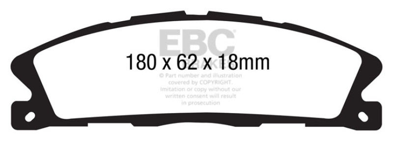 EBC 13+ Ford Explorer 3.5 Twin Turbo 4WD Yellowstuff Front Brake Pads - Black Ops Auto Works
