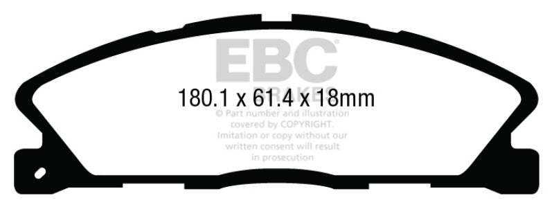 EBC 13+ Ford Taurus 3.5 Twin Turbo SHO Redstuff Front Brake Pads - Black Ops Auto Works