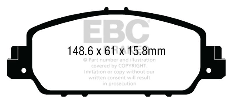 EBC 13+ Honda Accord Coupe 2.4 EX Ultimax2 Front Brake Pads - Black Ops Auto Works