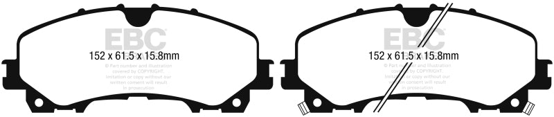 EBC 13+ Infiniti Q50 3.7 Redstuff Front Brake Pads - Black Ops Auto Works