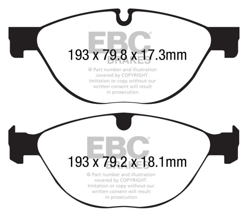 EBC 13+ Jaguar F-Type (Cast Iron Only) 3.0 Supercharged (380) Perf Pkg Redstuff Front Brake Pads - Black Ops Auto Works
