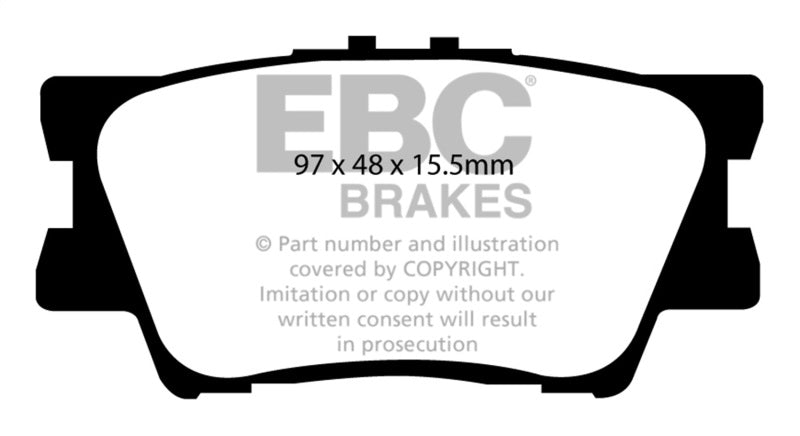 EBC 13+ Lexus ES300h 2.5 Hybrid Redstuff Rear Brake Pads - Black Ops Auto Works