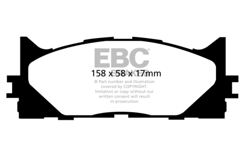 EBC 13+ Lexus ES300h 2.5 Hybrid Ultimax2 Front Brake Pads - Black Ops Auto Works