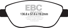 Load image into Gallery viewer, EBC 14-17 Fiat 500 Redstuff Ceramic Low Dust Front Brake Pads - Black Ops Auto Works