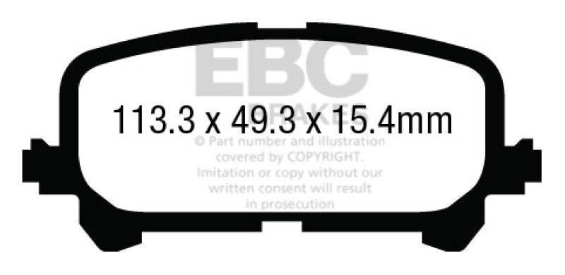 EBC 14+ Acura MDX 3.5 Greenstuff Rear Brake Pads - Black Ops Auto Works