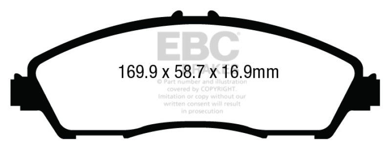 EBC 14+ Acura MDX 3.5 Yellowstuff Front Brake Pads - Black Ops Auto Works
