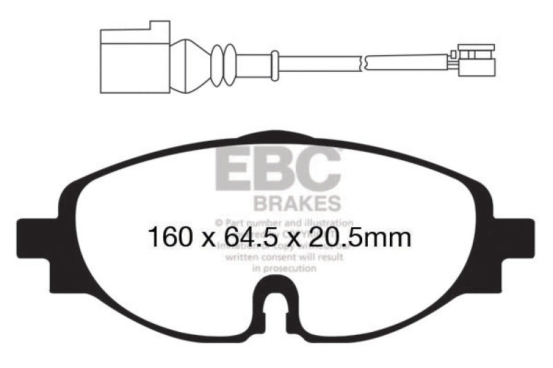 EBC 14+ Audi A3 1.8 Turbo Yellowstuff Front Brake Pads - Black Ops Auto Works