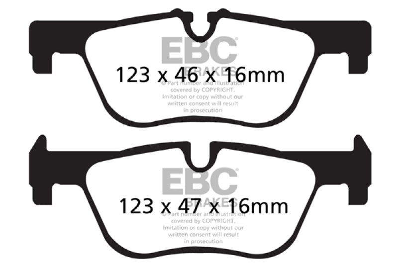 EBC 14+ BMW 228 Coupe 2.0 Turbo ATE calipers Yellowstuff Rear Brake Pads - Black Ops Auto Works