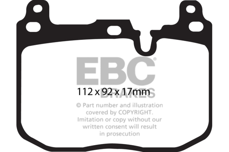 EBC 14+ BMW M3 3.0 Twin Turbo (F80) Redstuff Front Brake Pads - Black Ops Auto Works