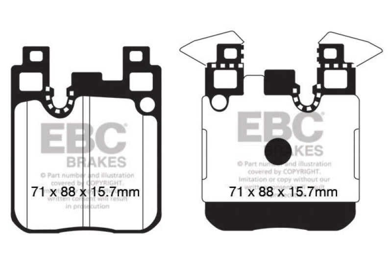 EBC 14+ BMW M3 3.0 Twin Turbo (F80) Redstuff Rear Brake Pads - Black Ops Auto Works