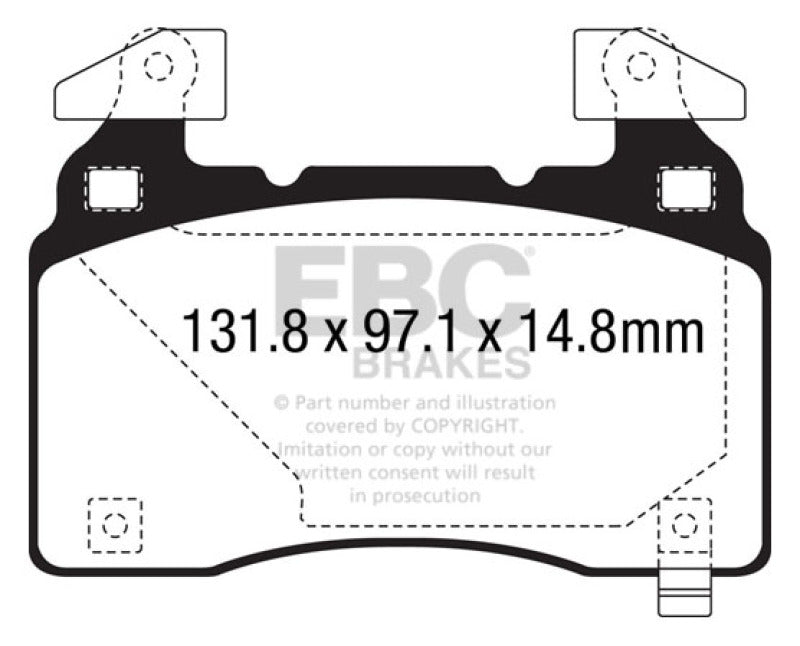 EBC 14+ Chevrolet Corvette Stingray (C7) 6.2 (Z51 Performance Package) Bluestuff Front Brake Pads - Black Ops Auto Works
