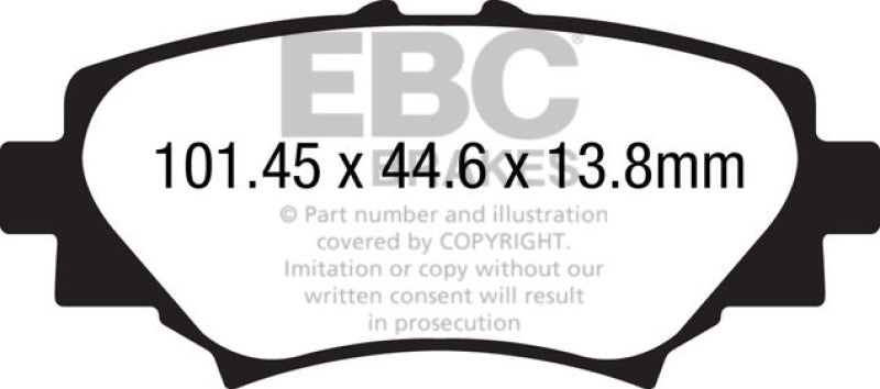 EBC 14+ Mazda 3 2.0 (Japan Build) Redstuff Rear Brake Pads - Black Ops Auto Works