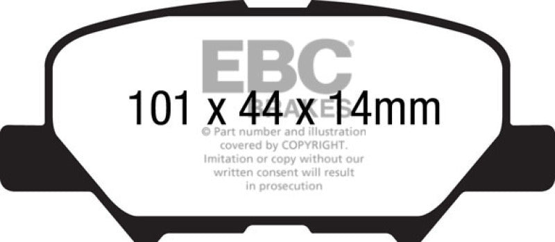 EBC 14+ Mazda 3 2.0 (Mexico Build) Yellowstuff Rear Brake Pads - Black Ops Auto Works