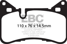 Load image into Gallery viewer, EBC 14 Mercedes-Benz C63 AMG (W204) 6.2 Yellowstuff Rear Brake Pads - Black Ops Auto Works