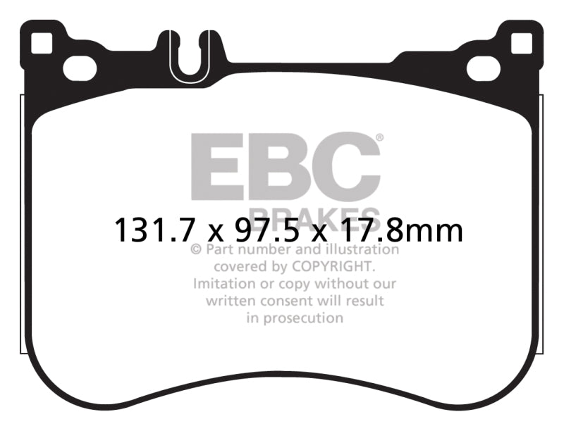 EBC 14+ Mercedes-Benz S550 4.7 Twin Turbo AMG Sport Pkg Redstuff Front Brake Pads - Black Ops Auto Works