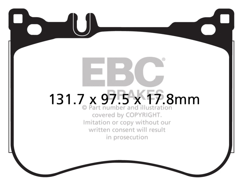 EBC 14+ Mercedes-Benz S550 4.7 Twin Turbo AMG Sport Pkg Yellowstuff Front Brake Pads - Black Ops Auto Works