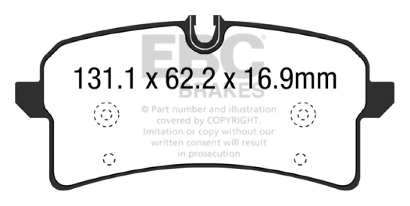 EBC 14+ Porsche Macan (Cast Iron Rotors only) 3.6 Twin Turbo Yellowstuff Rear Brake Pads - Black Ops Auto Works