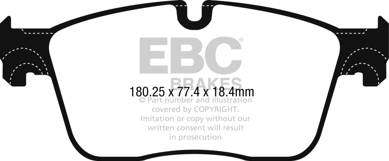 EBC 15-17 Jaguar XF 3.0L Redstuff Front Brake Pads - Black Ops Auto Works