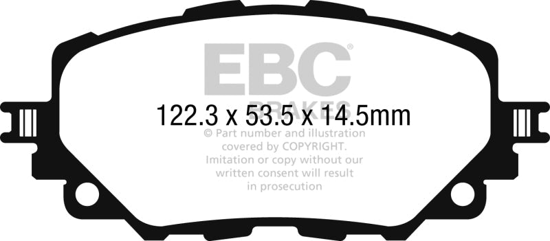 EBC 15-17 Mazda Miata MX-5 Redstuff Ceramic Low Dust Front Brake Pads - Black Ops Auto Works