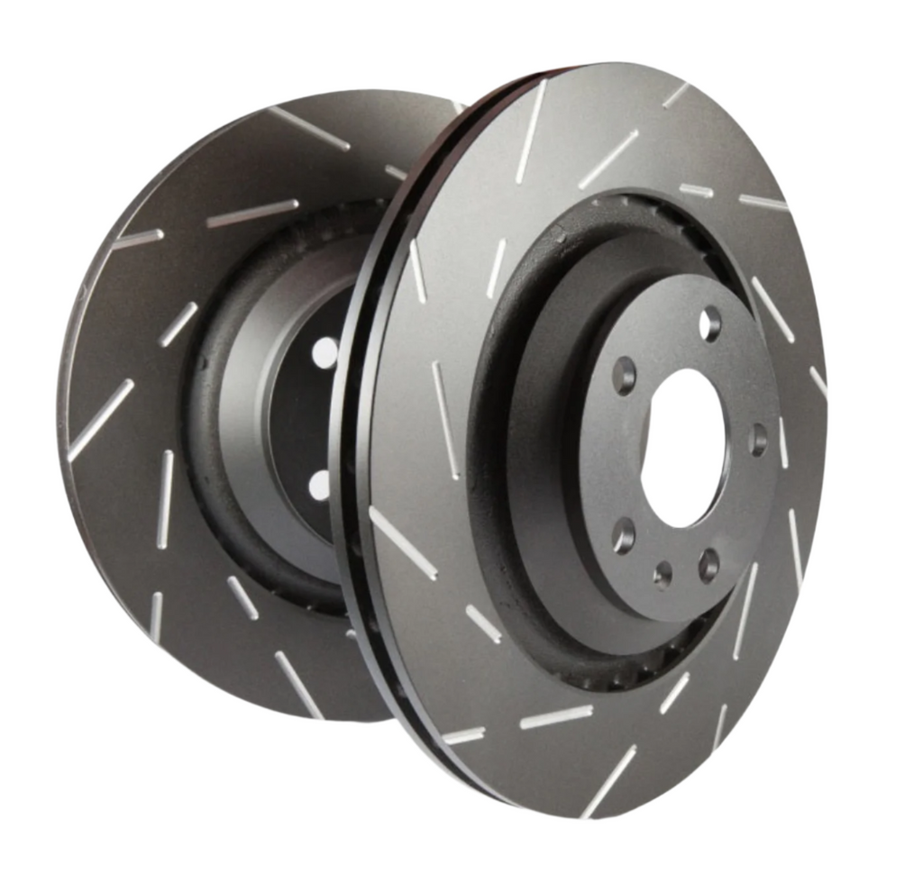 EBC 15-18 Subaru WRX USR Blackdash Sport Slotted Rear Rotors - Black Ops Auto Works