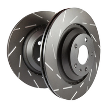 Load image into Gallery viewer, EBC 15-18 Subaru WRX USR Blackdash Sport Slotted Rear Rotors - Black Ops Auto Works