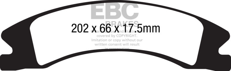 EBC 15+ Cadillac Escalade Ext/Esv 6.2 2WD Yellowstuff Front Brake Pads - Black Ops Auto Works