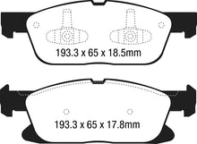Load image into Gallery viewer, EBC 15+ Ford Edge 2.0 Turbo FWD Yellowstuff Front Brake Pads - Black Ops Auto Works