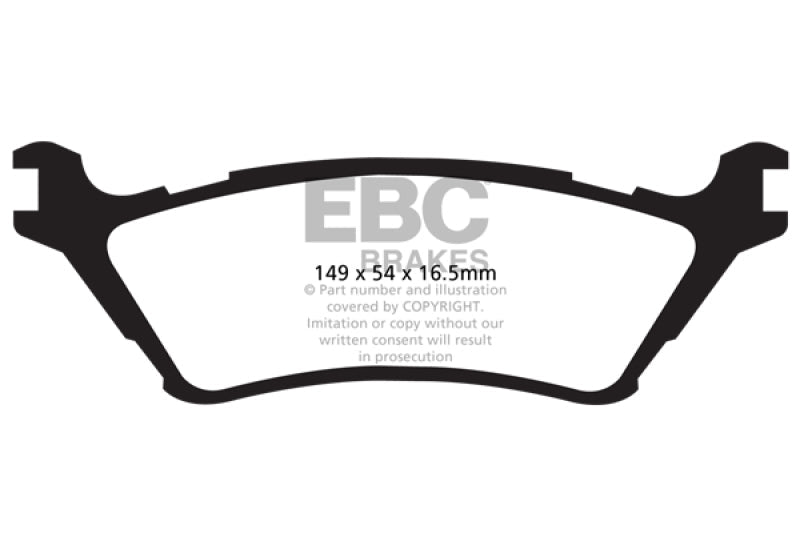 EBC 15+ Ford F150 2.7 Twin Turbo (2WD) Greenstuff Rear Brake Pads - Black Ops Auto Works