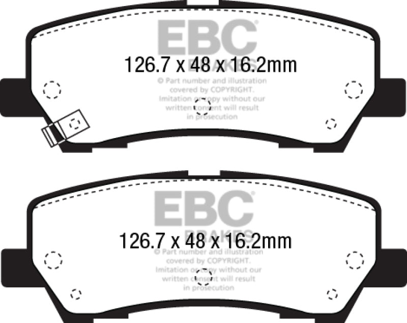 EBC 15+ Ford Mustang 2.3 Turbo Performance Pkg Yellowstuff Rear Brake Pads - Black Ops Auto Works