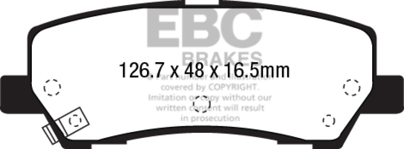 EBC 15+ Ford Mustang 2.3 Turbo Yellowstuff Rear Brake Pads - Black Ops Auto Works