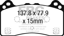 Load image into Gallery viewer, EBC 16-18 Ford Focus RS Bluestuff Front Brake Pads - Black Ops Auto Works