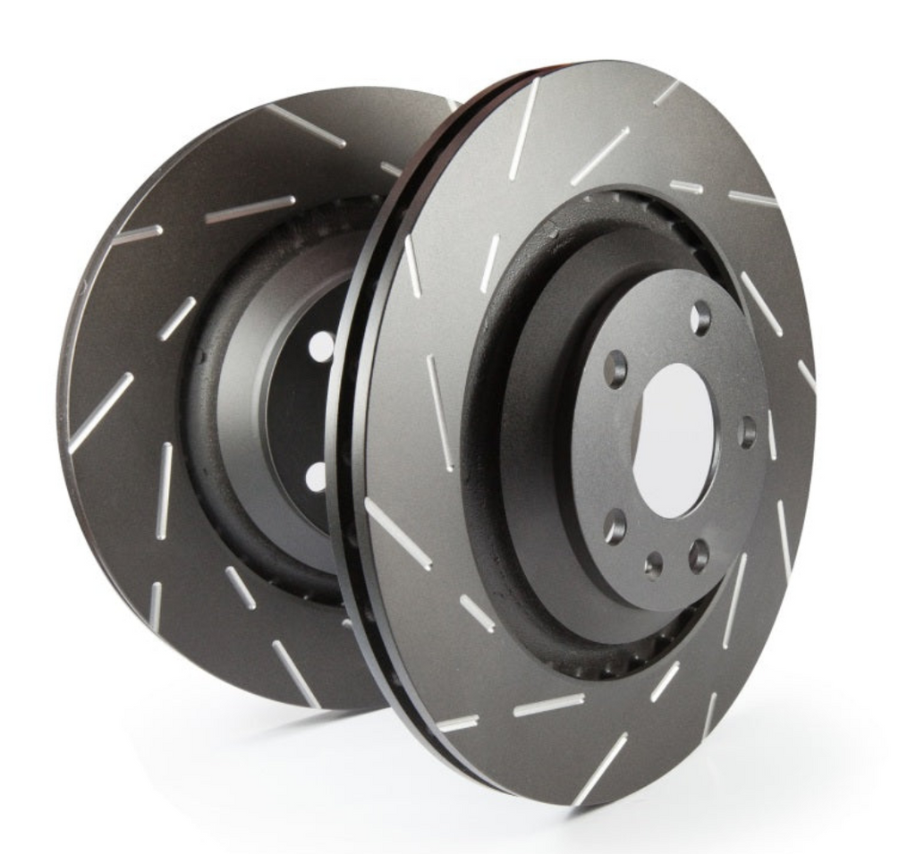 EBC 16-18 Mazda CX-3 USR Blackdash Sport Slotted Front Rotors-Brake Rotors - Slotted-EBC-889668140316-