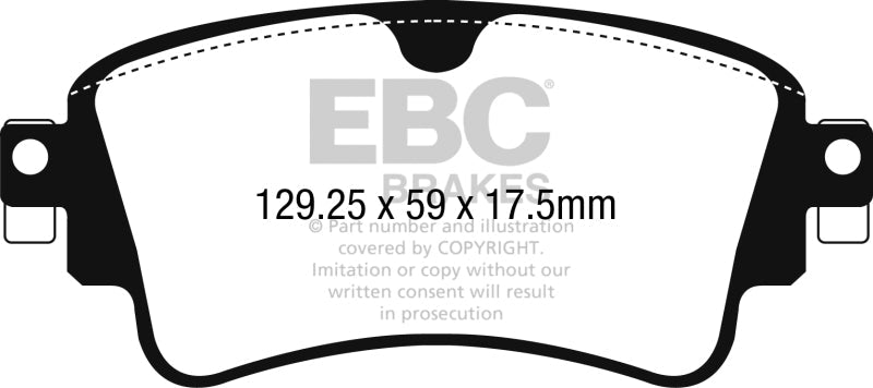 EBC 17-18 Audi A4 / A4 Quattro / A5 Quattro Yellowstuff Rear Brake Pads - Black Ops Auto Works