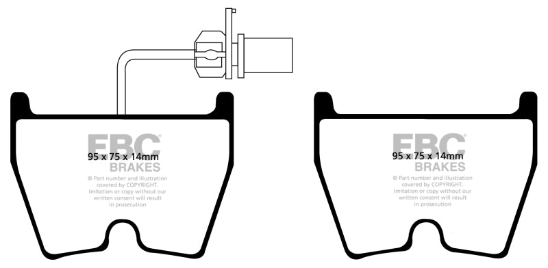 EBC 17-18 Audi Audi RS3 Redstuff Front Brake Pads - Black Ops Auto Works