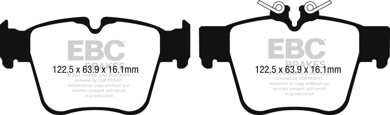 EBC 2015+ Mercedes-Benz C300 (W205) 2.0L Turbo AMG Sport Pkg Yellowstuff Rear Brake Pads - Black Ops Auto Works