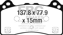 Load image into Gallery viewer, EBC 2016-2017 Ford Focus RS Front Greenstuff Brake Pads - Black Ops Auto Works