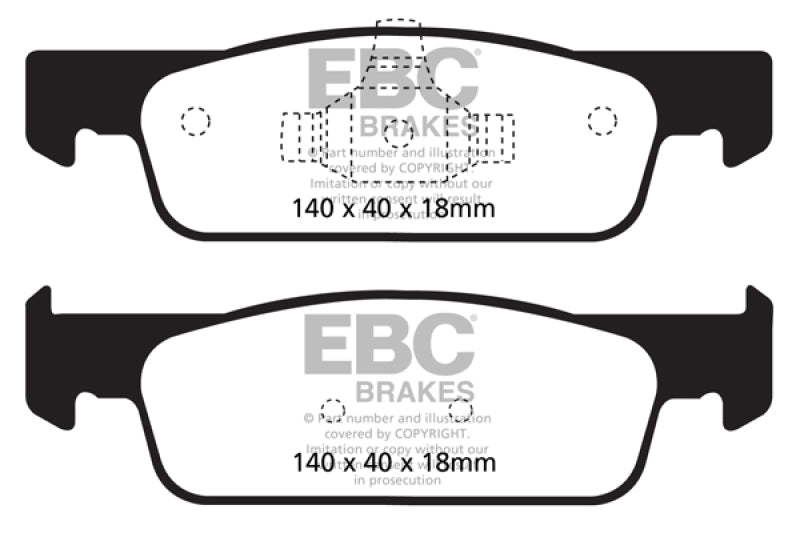 EBC 2016-2017 Smart Fortwo 0.9L Turbo Greenstuff Front Brake Pads - Black Ops Auto Works