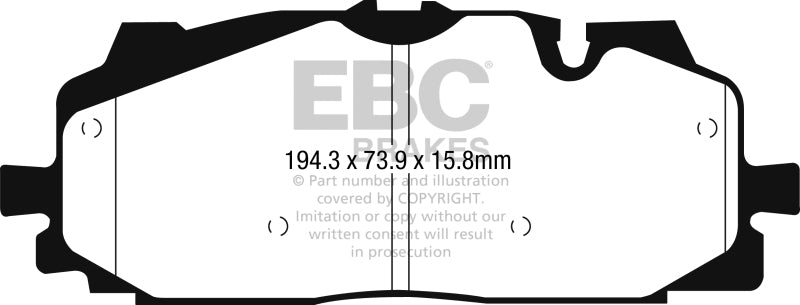 EBC 2016+ Audi Q7 Yellowstuff Front Brake Pads - Black Ops Auto Works