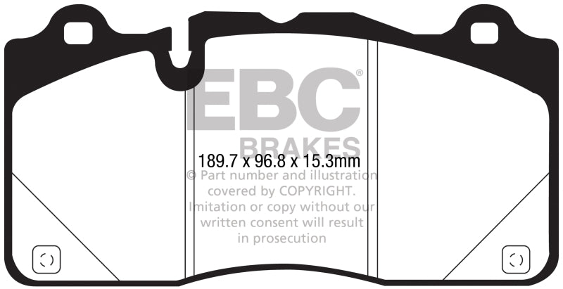 EBC 2016+ Cadillac CTS-V 6.2L Supercharged Yellowstuff Front Brake Pads - Black Ops Auto Works