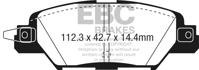 EBC 2016 Mazda CX-5 2.0L Redstuff Rear Brake Pads - Black Ops Auto Works