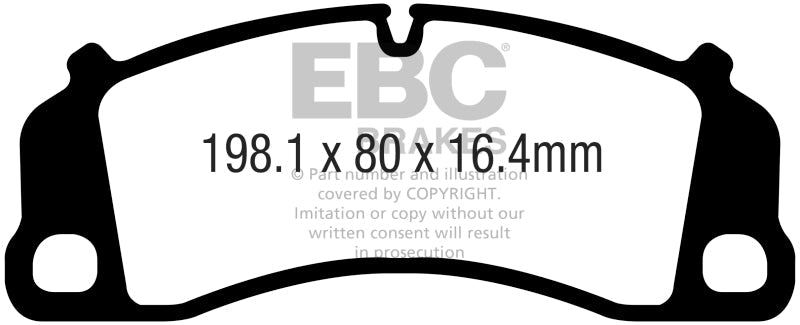 EBC 2016+ Porsche 911 (991/992) Carrera S 3.0TT (Cast Iron Rotor Only) Redstuff Front Brake Pads - Black Ops Auto Works