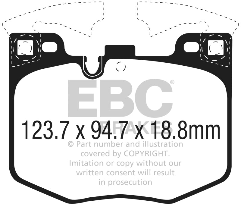 EBC 2017+ BMW 530 2.0L Turbo (G30) Redstuff Front Brake Pads - Black Ops Auto Works