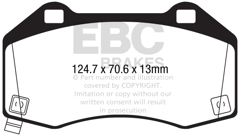 EBC 2017+ Fiat 124 Spider 1.4L Turbo Abarth Yellowstuff Front Brake Pads - Black Ops Auto Works