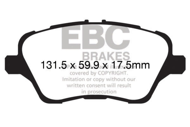 EBC 2017+ Ford Fiesta (MK7) Bluestuff Front Brake Pads - Black Ops Auto Works