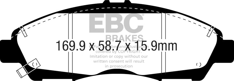 EBC 2017+ GMC Acadia (2nd Gen) 2.5L Yellowstuff Front Brake Pads - Black Ops Auto Works