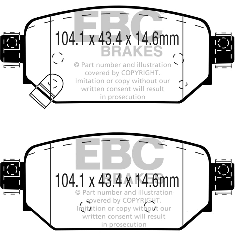 EBC 2017+ Mazda 3 2.0L Redstuff Rear Brake Pads - Black Ops Auto Works