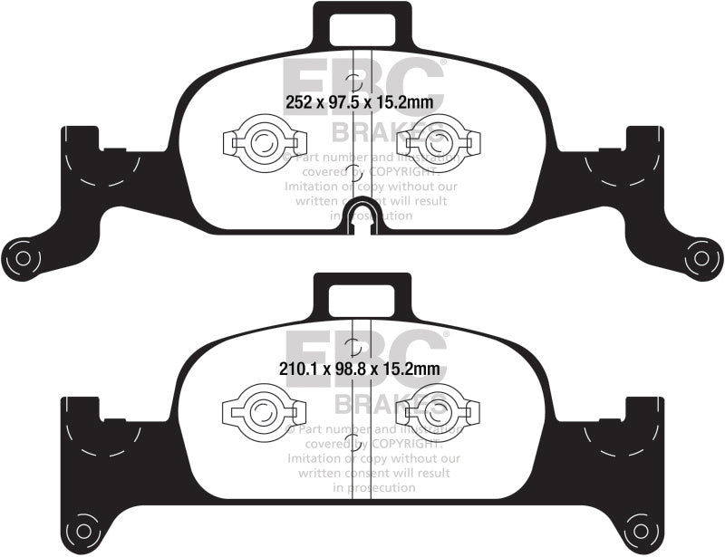 EBC 2018+ Audi A4 Allroad Quattro 2.0L Turbo Redstuff Front Brake Pads - Black Ops Auto Works