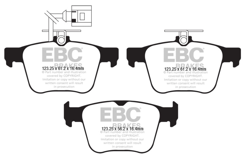 EBC 2018 Audi TT Quattro Redstuff Rear Brake Pads - Black Ops Auto Works