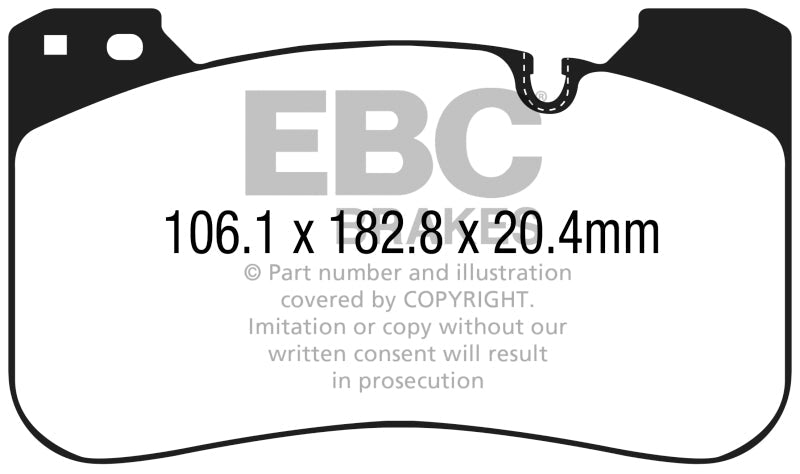 EBC 2018+ BMW M5 4.4TT (F90) Redstuff Front Brake Pads-Brake Pads - Performance-EBC-889668201420-